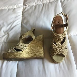 Lucky Brand Macramé Wedges Size 8. CLEARANCE